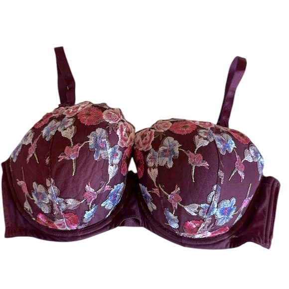 Victoria Secret Women’s Flowers Embroidered Dream Angels Lined Demi Bra - Picture 1 of 13